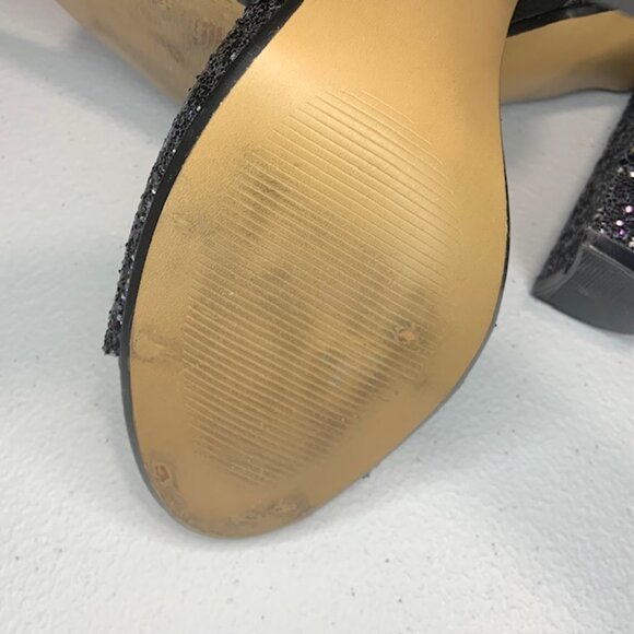 Betsy Johnson Multicolor Mermaidcore Glitter Block Heel Sandals - Size 9.5 - Picture 9 of 9